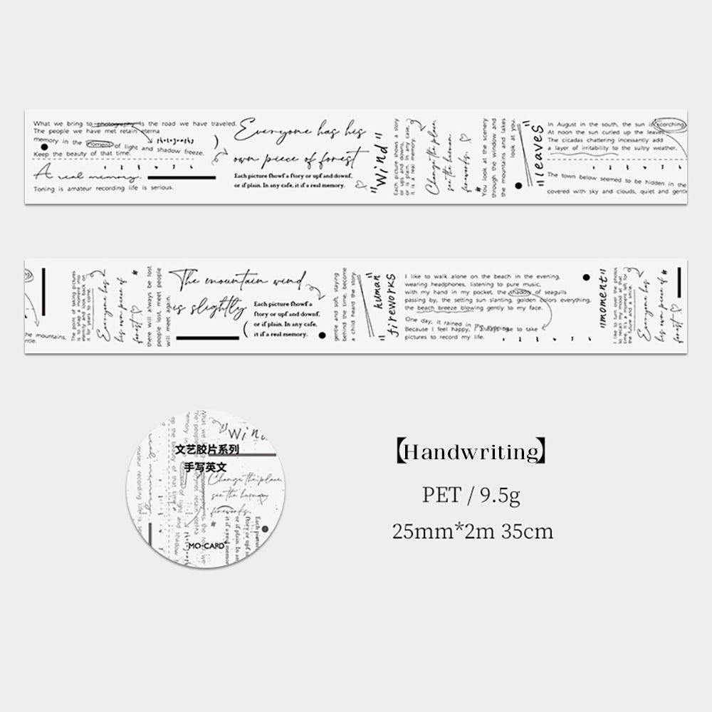 Mo·card Literary Film Series PET Tape Retro Film Transparent Handbag Decorative Sticker
