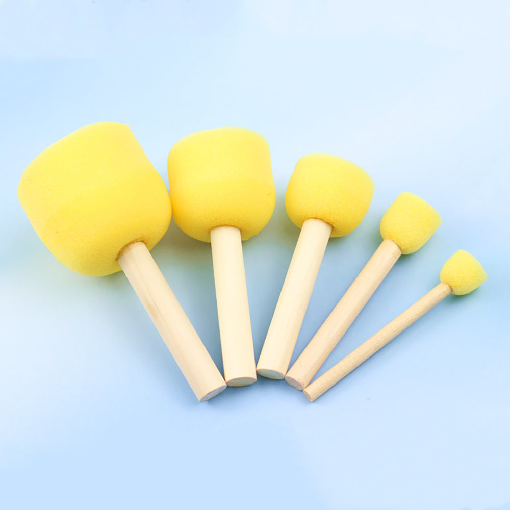 Kids' Creative Round Sponge Stick – Safe, Easy DIY Art Tool
