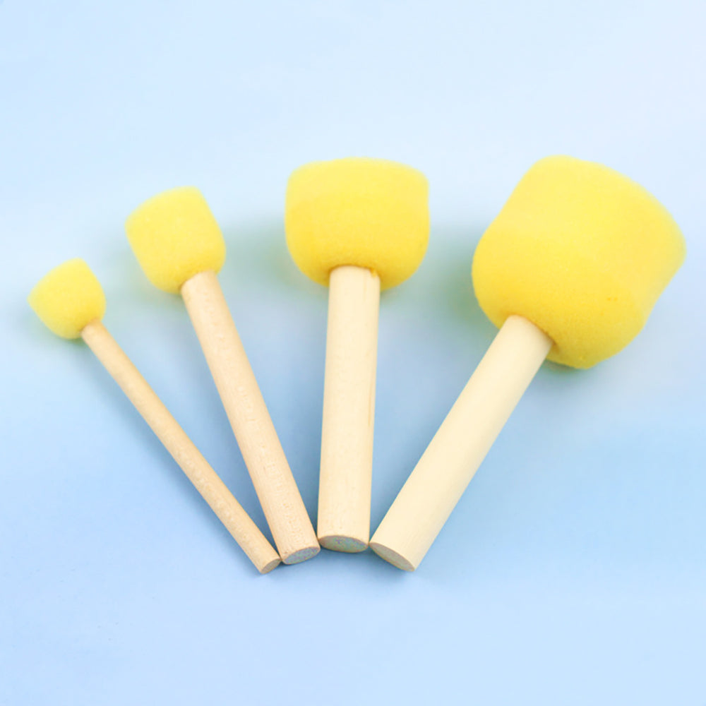 Kids' Creative Round Sponge Stick – Safe, Easy DIY Art Tool