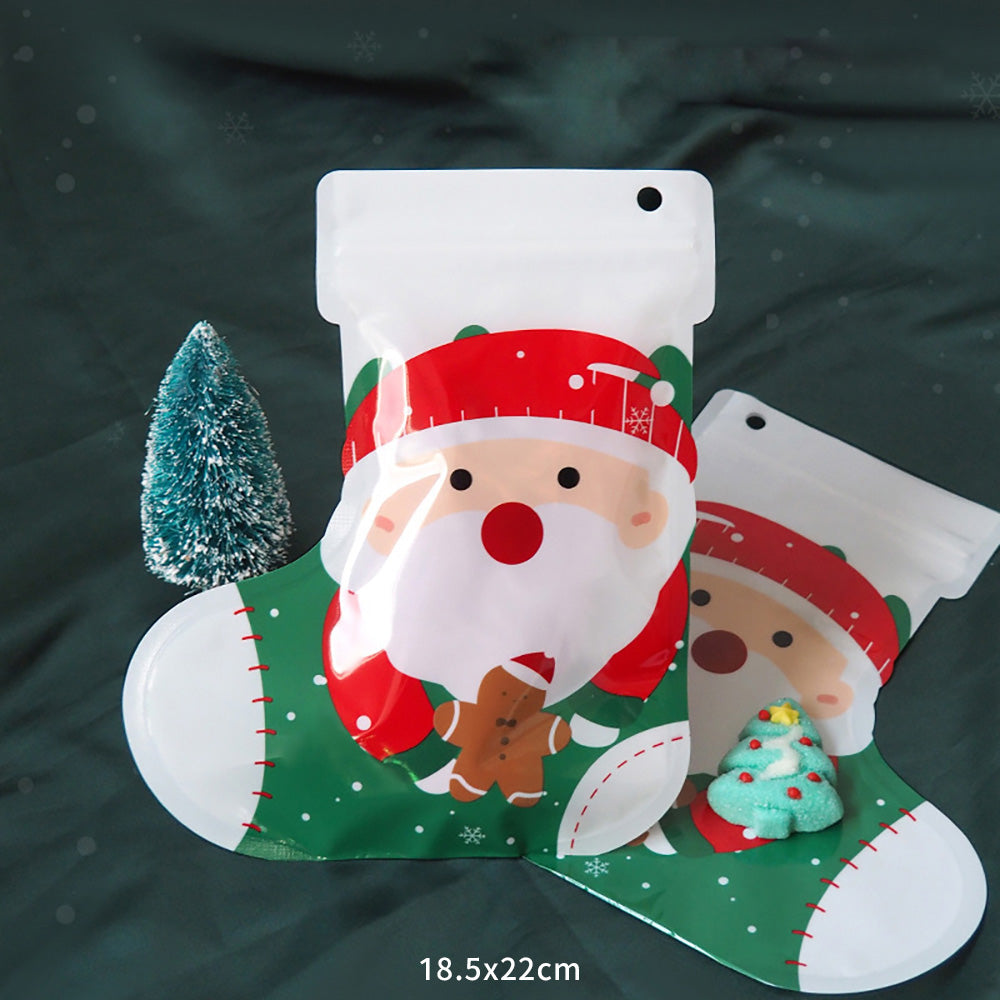 Festive Fun Christmas Snack Gift Bag - Santa & Friends Design