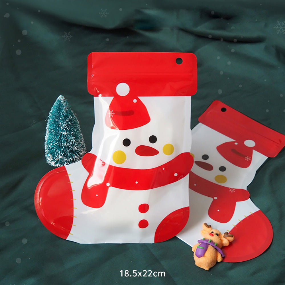 Festive Fun Christmas Snack Gift Bag - Santa & Friends Design