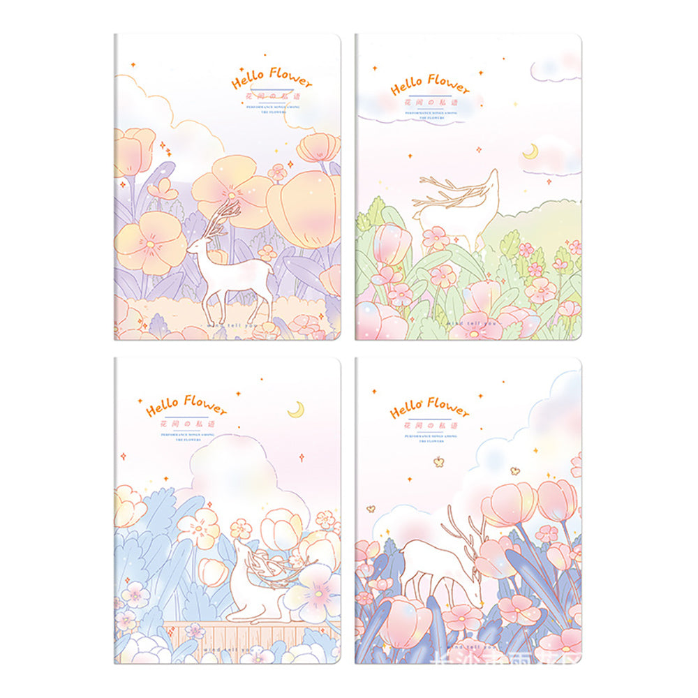 Yuemu A6 Small Town Story Notebook - Meowing Sakura Design