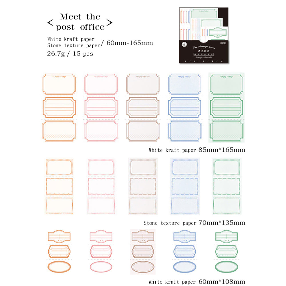 Mo·card Time Messenger Series Dual Material Retro Label Paper