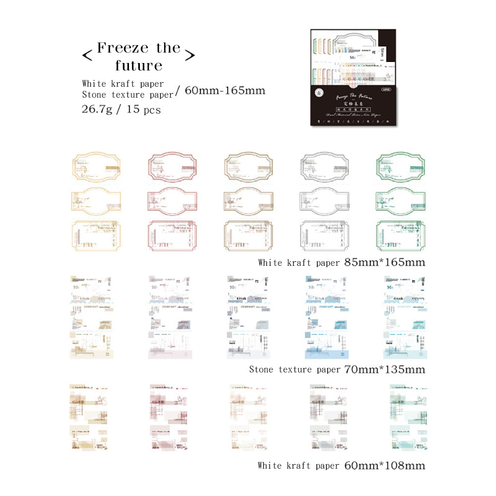 Mo·card Time Messenger Series Dual Material Retro Label Paper