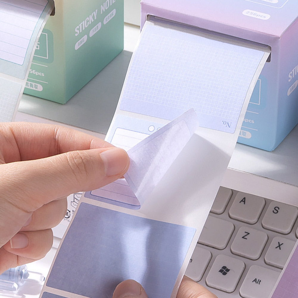 LANGUO Pearlescent Sticky Notes | 4 Gradient Color Rolls | Fully Adhesive, Reusable, No Residue