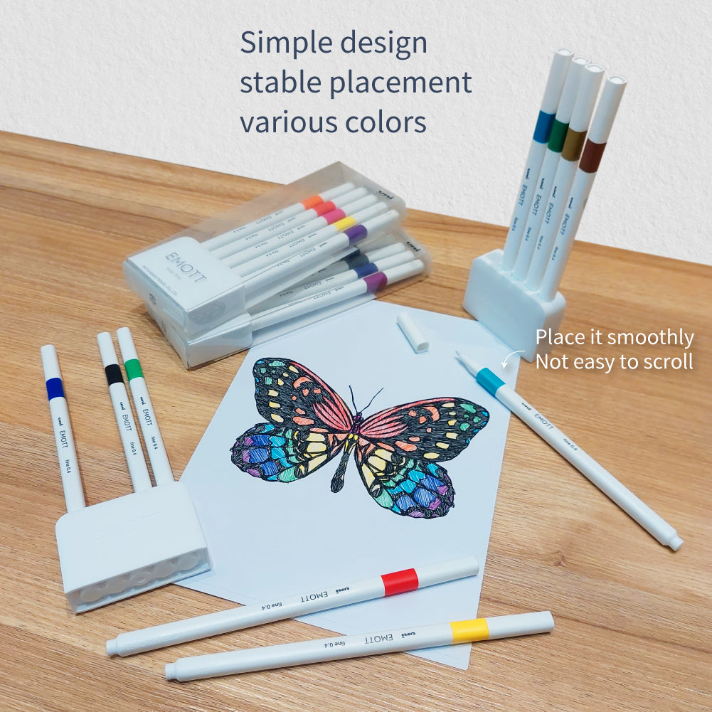 UNI EMOTT water-resistant color pen water-based pen signature pen drawing creation hand-drawn drawing note illustration stroke drawing