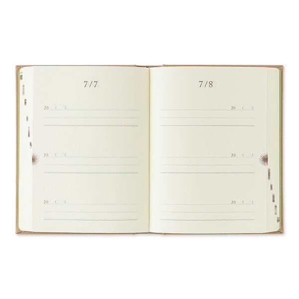 MIDORI life diary 1-year diary 3-year 5-year continuous use 10-year continuous use retro hard literary notebook bullet journal symbol note