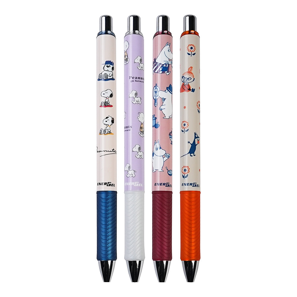 KAMIOxPENTEL ENERGEL 0.5mm black ink gel pen Lulumi Snoopy Japanese stationery office learning