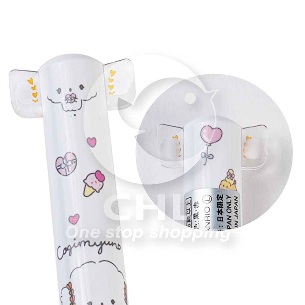 Sakamoto x SANRIO mimi 0.7mm ear pen two-color pen black ink red ink Melody Pom Pom Purin Little Twin Stars Kuromi - CHL-STORE 