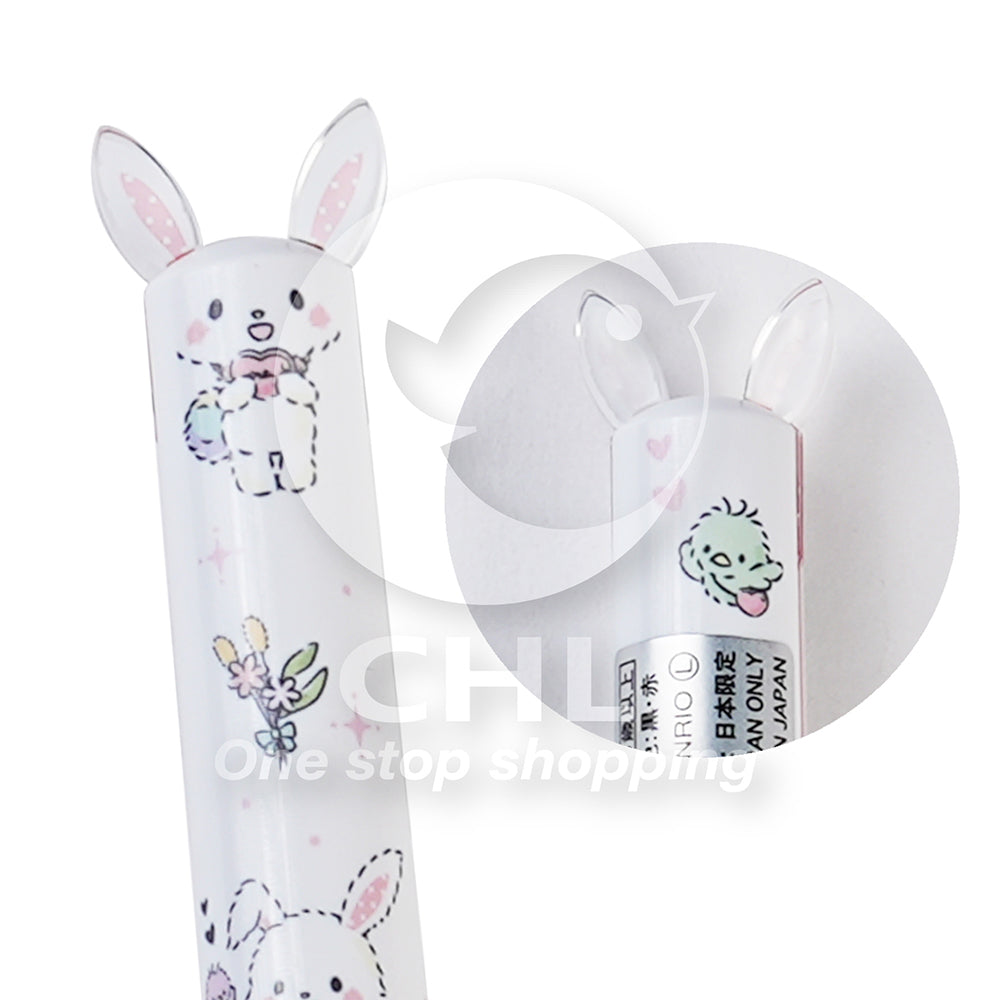 Sakamoto x SANRIO mimi 0.7mm ear pen two-color pen black ink red ink Melody Pom Pom Purin Little Twin Stars Kuromi - CHL-STORE 