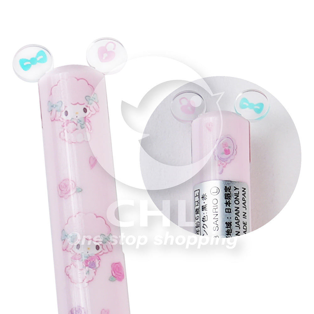 Sakamoto x SANRIO mimi 0.7mm ear pen two-color pen black ink red ink Melody Pom Pom Purin Little Twin Stars Kuromi - CHL-STORE 
