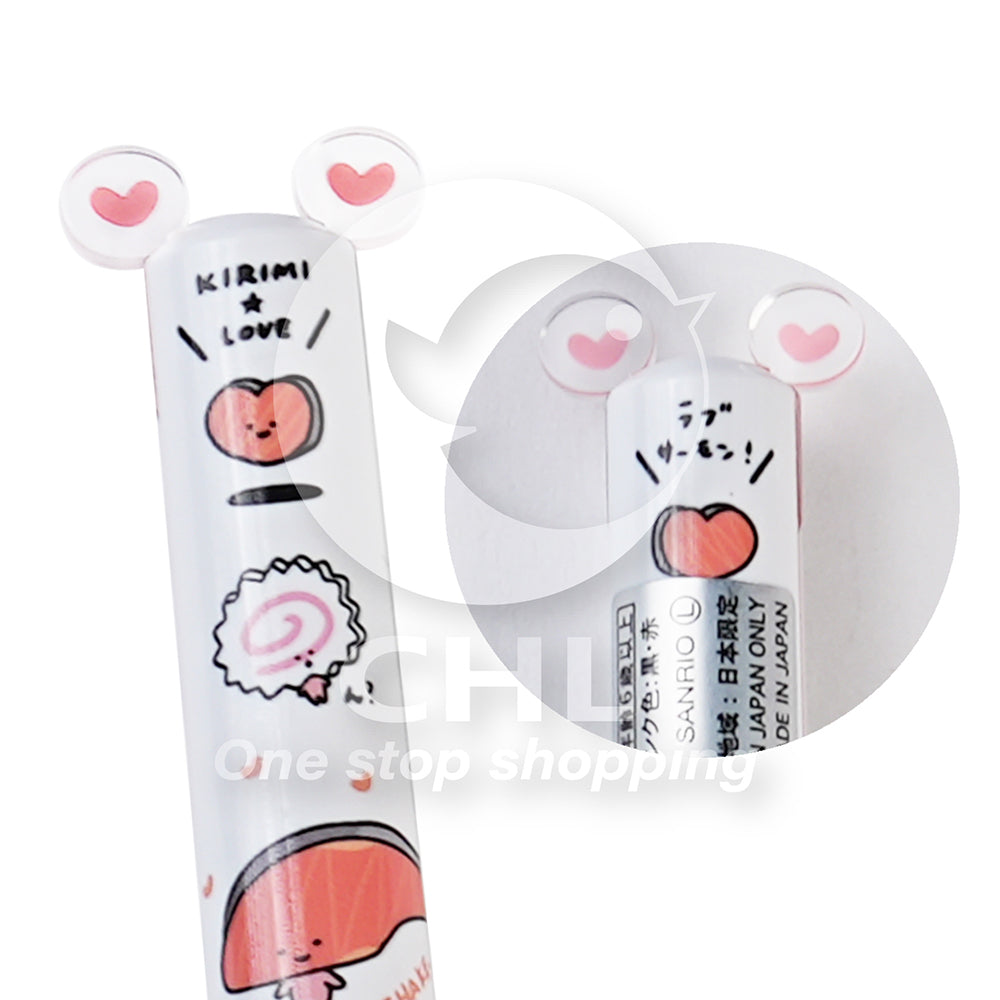 Sakamoto x SANRIO mimi 0.7mm ear pen two-color pen black ink red ink Melody Pom Pom Purin Little Twin Stars Kuromi - CHL-STORE 