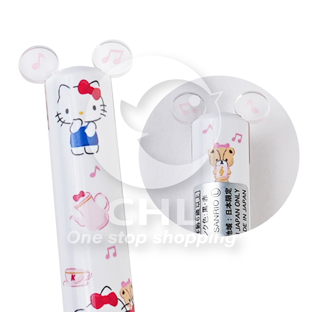 Sakamoto x SANRIO mimi 0.7mm ear pen two-color pen black ink red ink Melody Pom Pom Purin Little Twin Stars Kuromi - CHL-STORE 