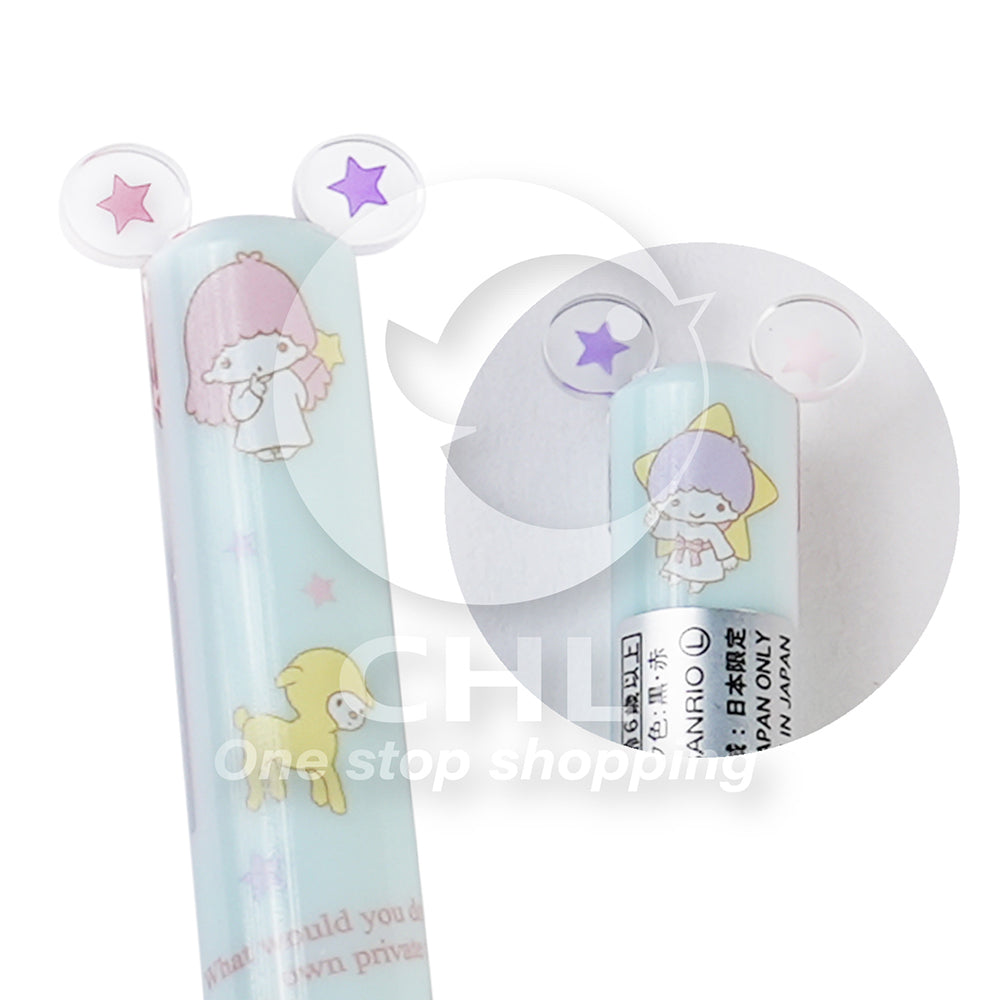 Sakamoto x SANRIO mimi 0.7mm ear pen two-color pen black ink red ink Melody Pom Pom Purin Little Twin Stars Kuromi - CHL-STORE 