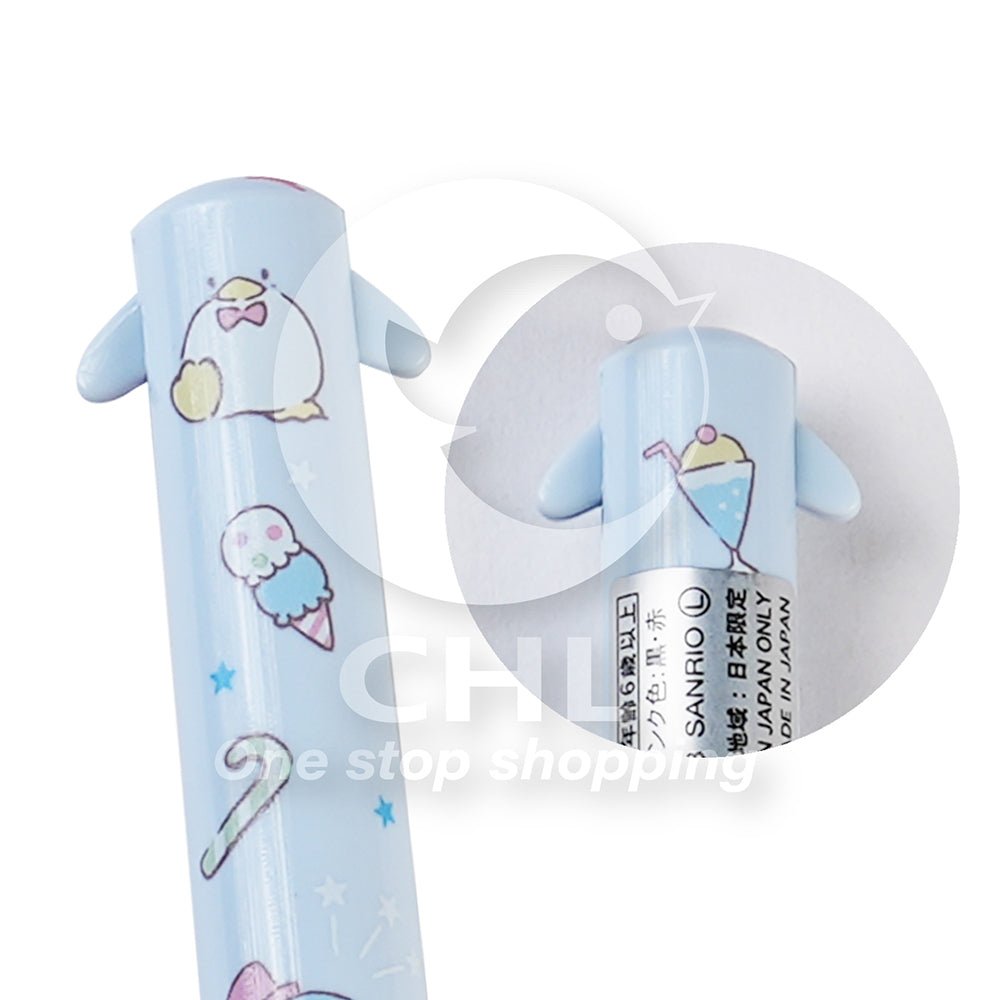 Sakamoto x SANRIO mimi 0.7mm ear pen two-color pen black ink red ink Melody Pom Pom Purin Little Twin Stars Kuromi - CHL-STORE 