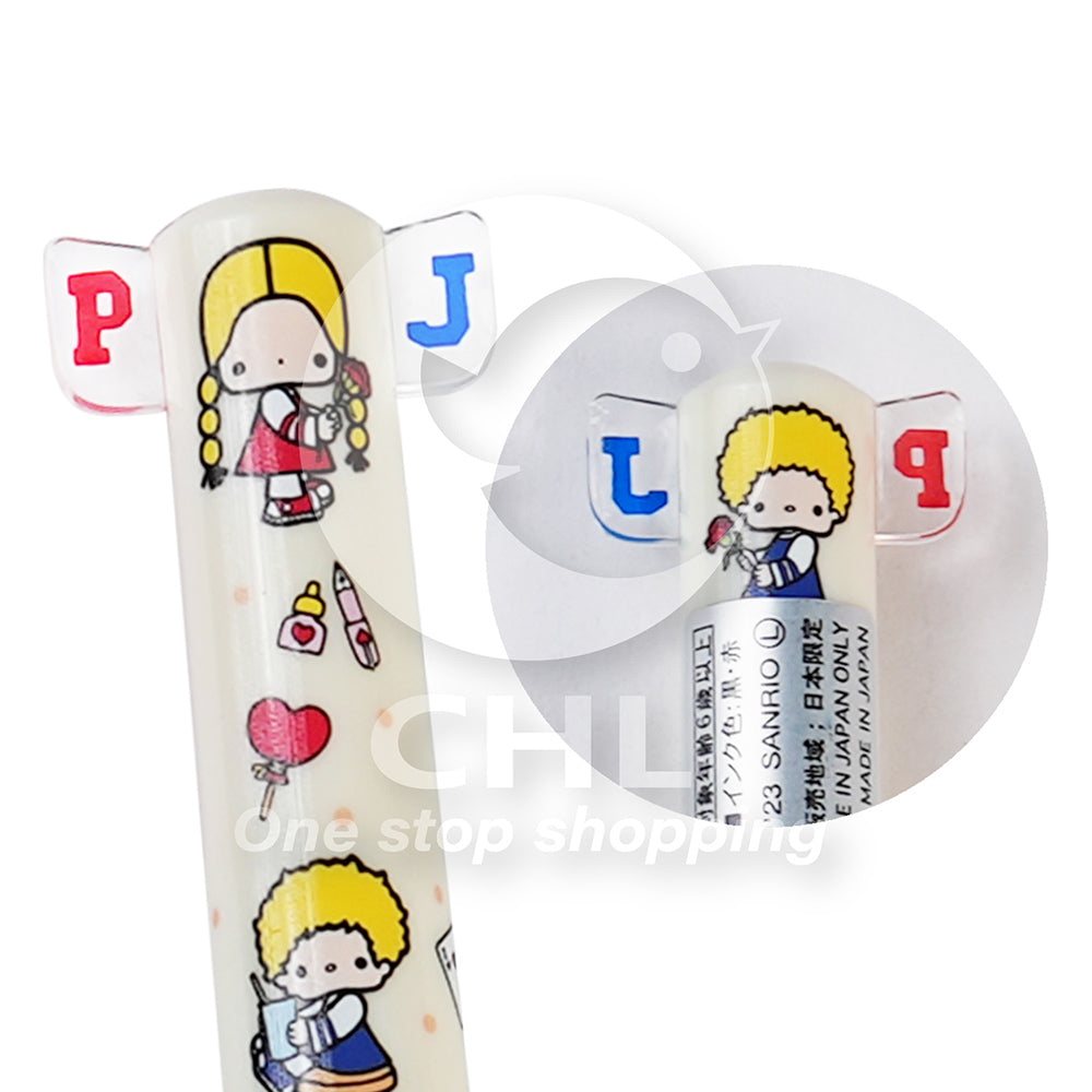 Sakamoto x SANRIO mimi 0.7mm ear pen two-color pen black ink red ink Melody Pom Pom Purin Little Twin Stars Kuromi - CHL-STORE 
