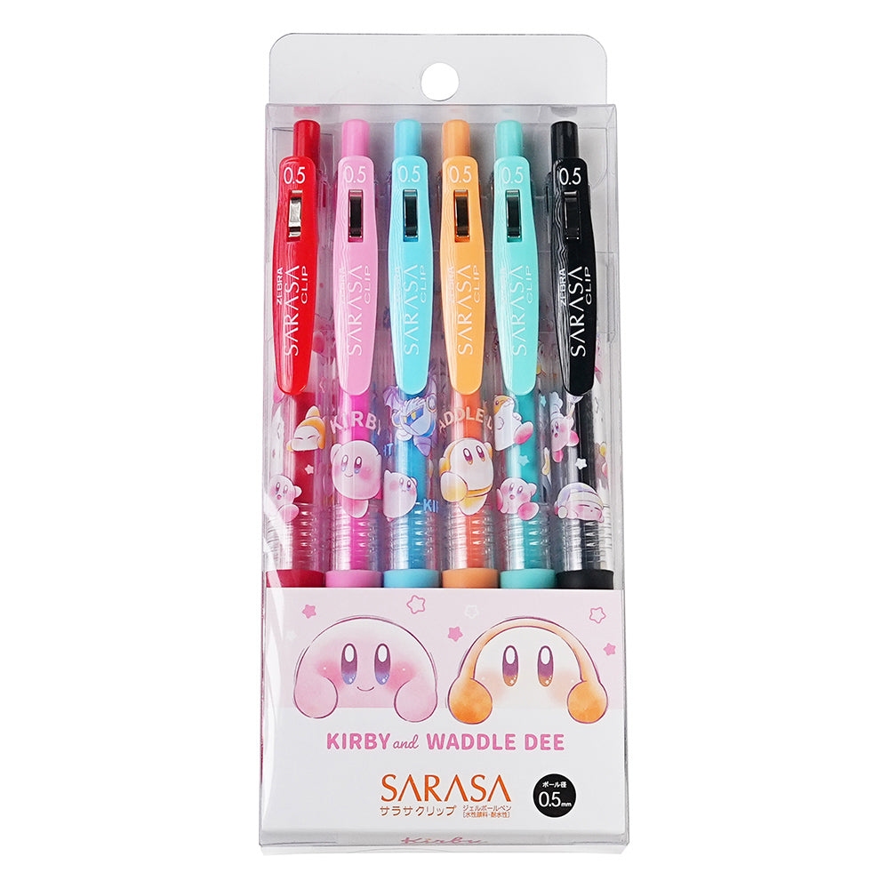 Zebra Sarasa Nintendo Kirby 0.5mm milk color gel pen pink orange blue green blue red black Japanese joint office study writing stationery