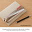 Midori Transparent Drawstring Pencil Case – Brown Adjustable Design  Fits B6–A5 Notebooks  Stylish & Functional