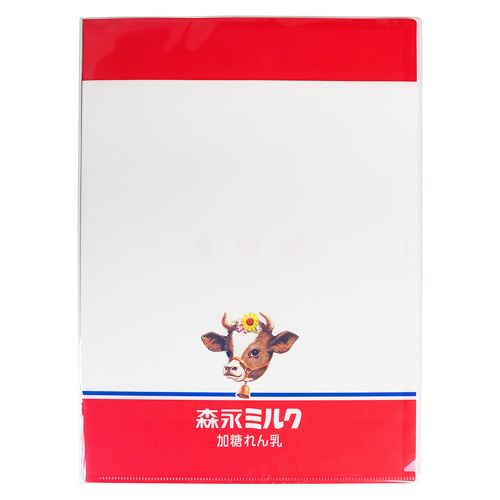 Sakamoto Morinaga Milk A4 Transparent Folder Condensed Milk Style Strawberry Style Study Stationery Office Supplies