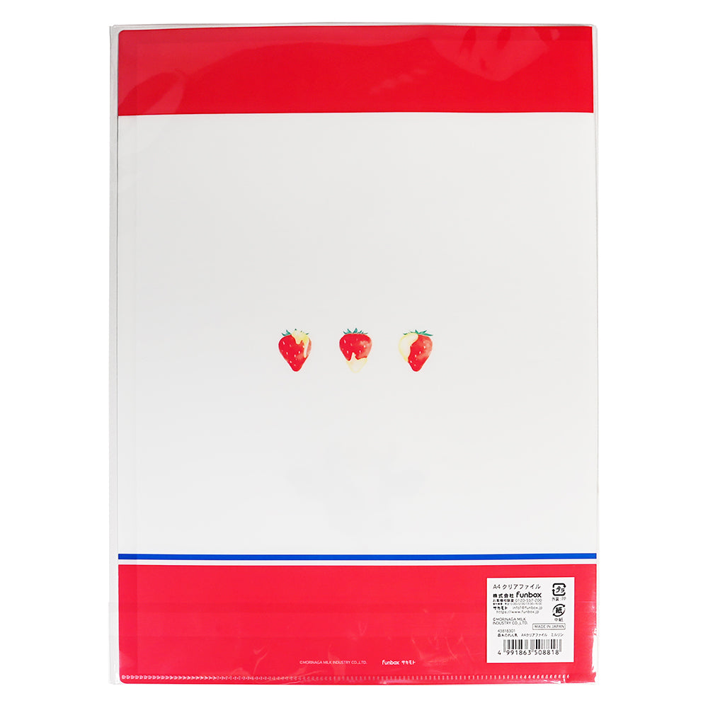 Sakamoto Morinaga Milk A4 Transparent Folder Condensed Milk Style Strawberry Style Study Stationery Office Supplies