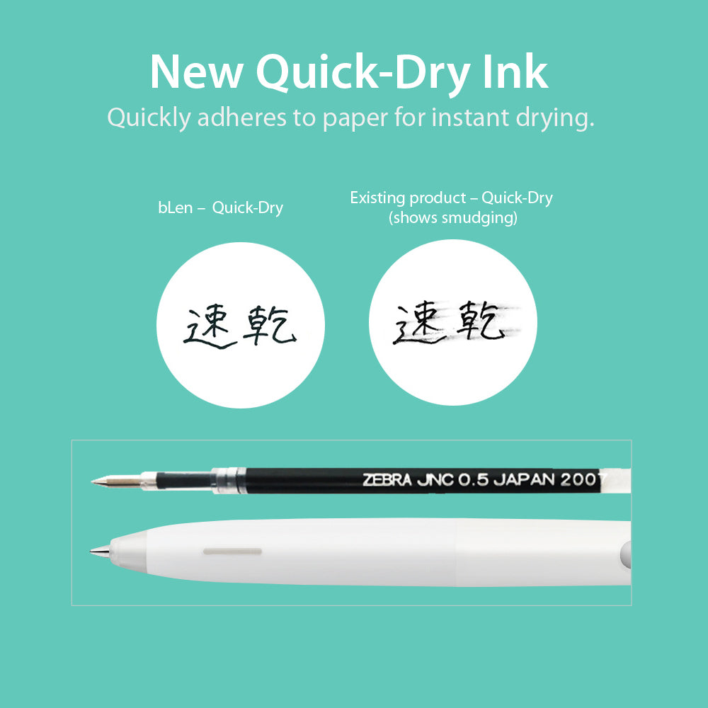 Zebra BA88 BAS88 BLEN NENDO Non Vibrating Ultra Smooth Writing 0.5mm/ 0.7mm oil-based Ballpoint Pen - CHL-STORE 