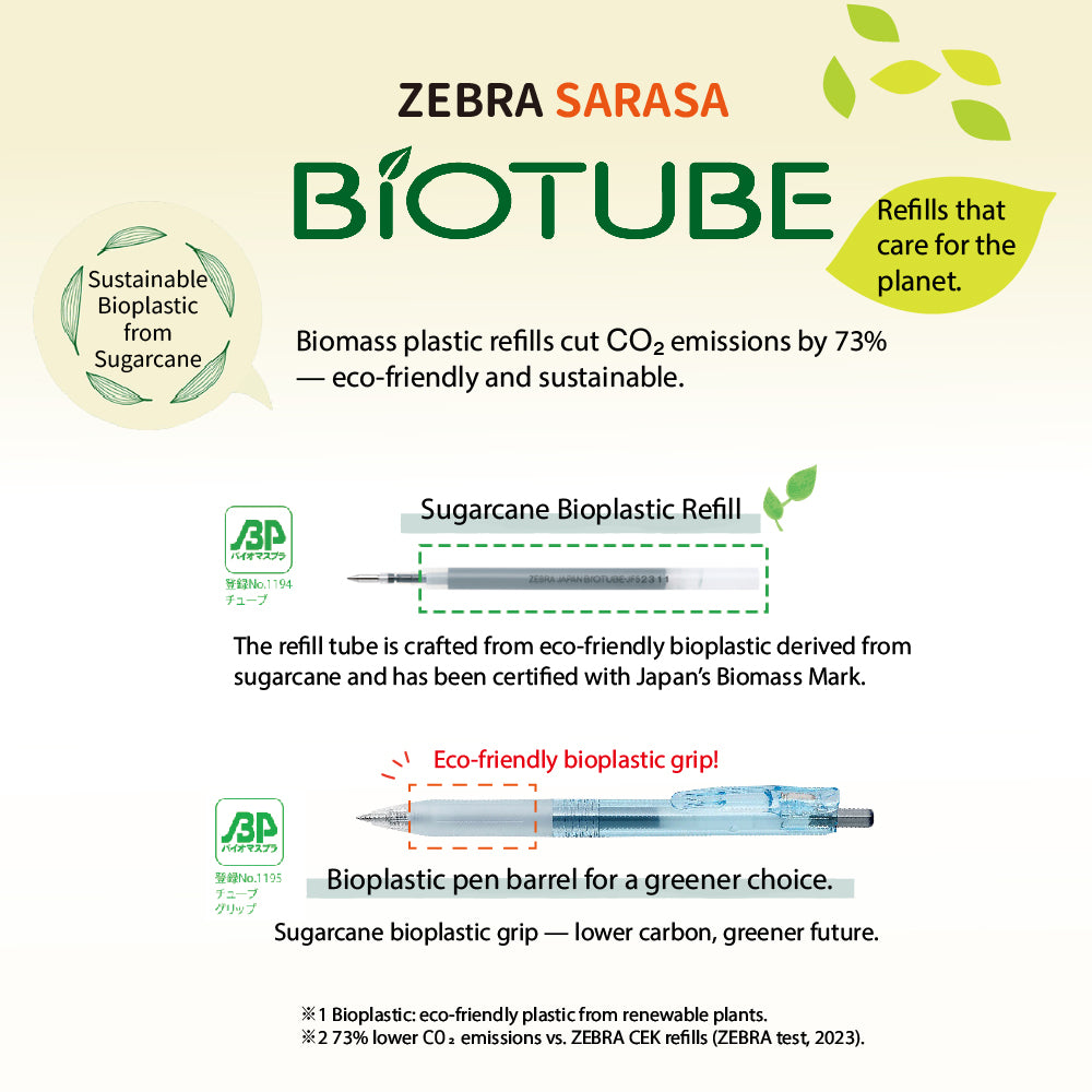ZEBRA BIOTUBE  BioPen: Sustainable Smooth Writing Experience