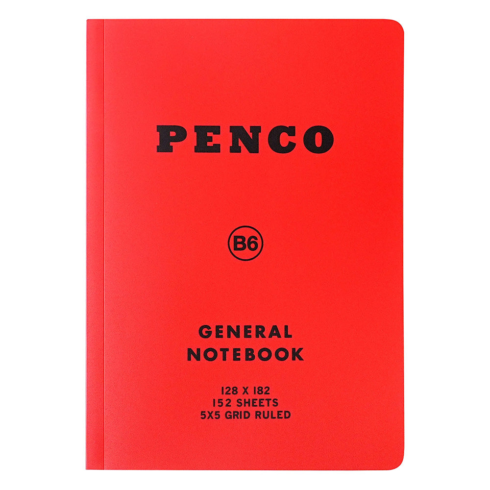 HIGHTIDE penco soft PP notebook red yellow B5 grid diary notepad writing notebook painting life record