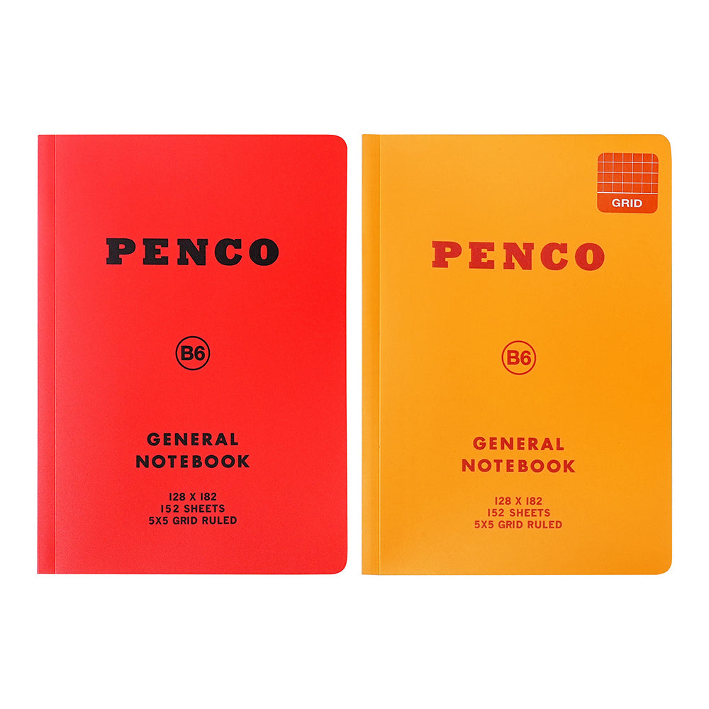HIGHTIDE penco soft PP notebook red yellow B5 grid diary notepad writing notebook painting life record
