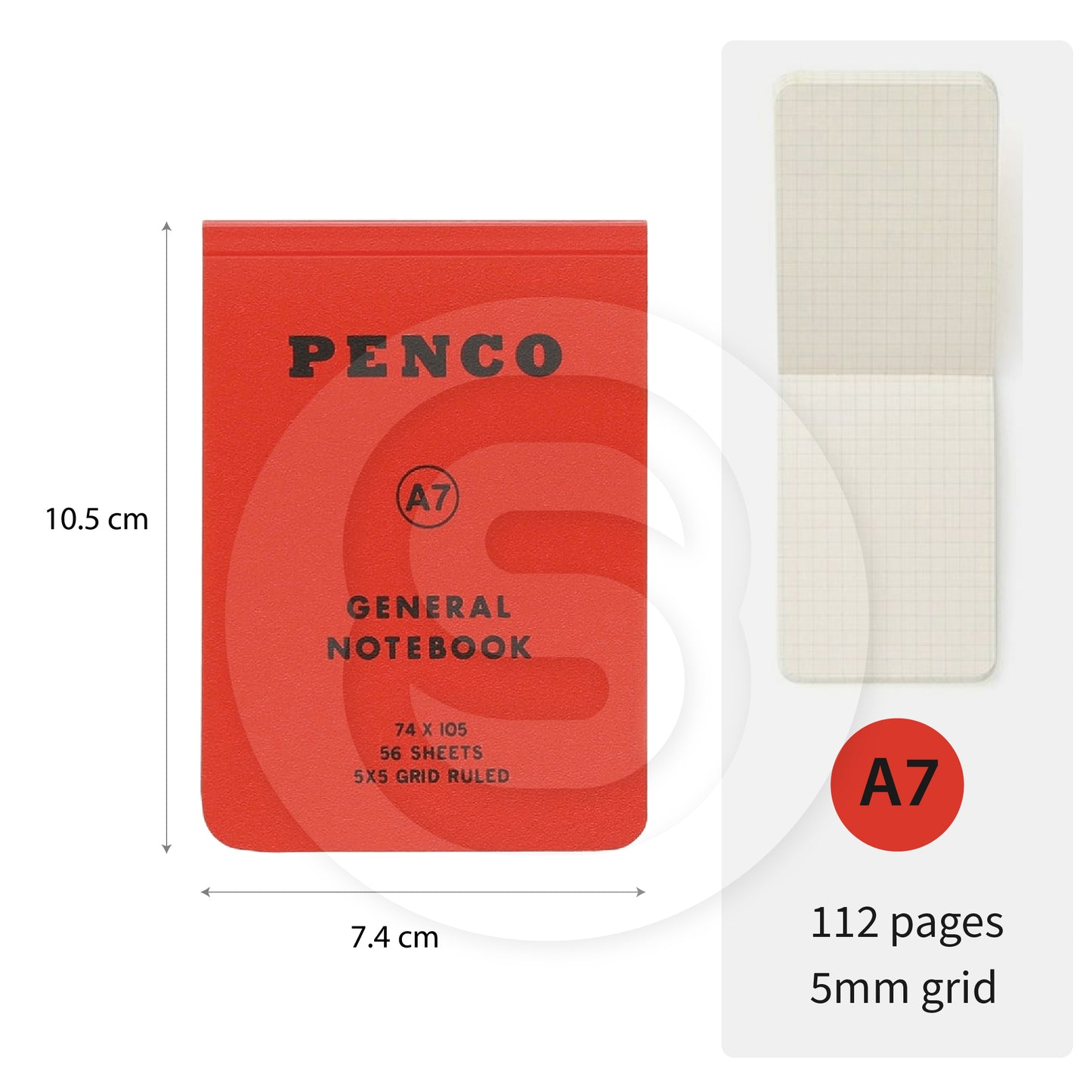 HIGHTIDE penco soft PP notebook red yellow B5 grid diary notepad writing notebook painting life record
