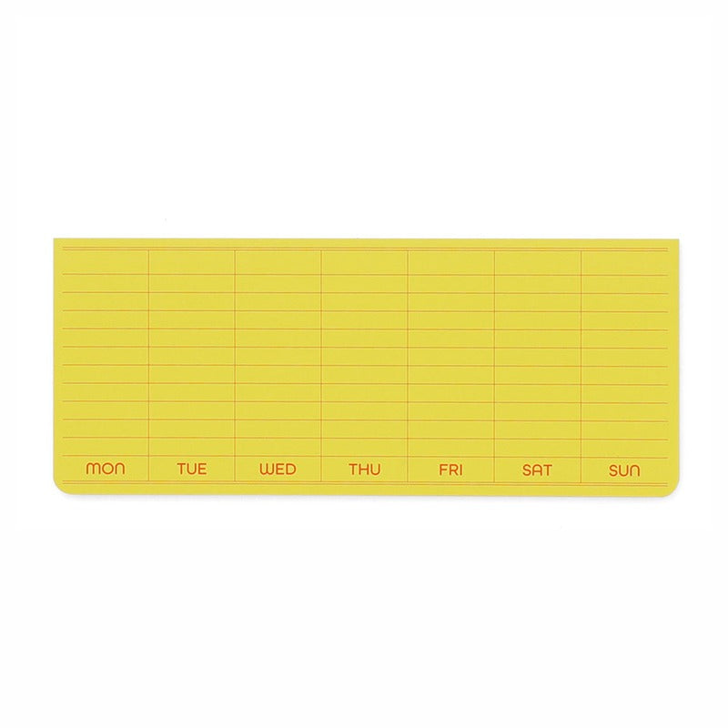 Hightide Penco Weekly Calendário Notas pegajosas do escritório de aprendizado amarelo Sta-cn170-ye