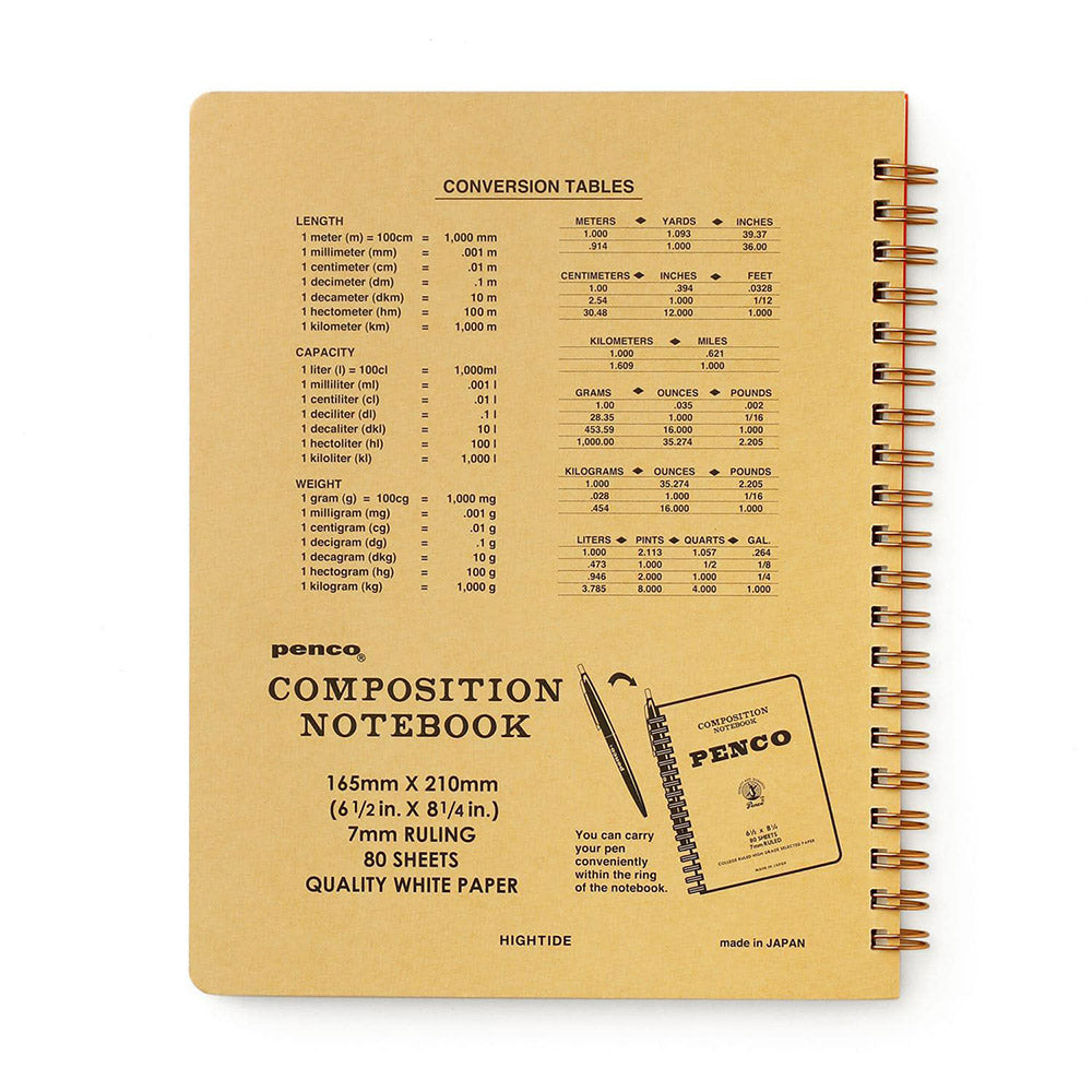 HIGHTIDE penco soft PP notebook red yellow B5 grid diary notepad writing notebook painting life record
