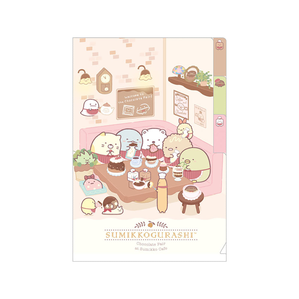 SAN-X Clear Document A4 สองด้านโฟลเดอร์ Rilakkuma Sumikko Gurashi