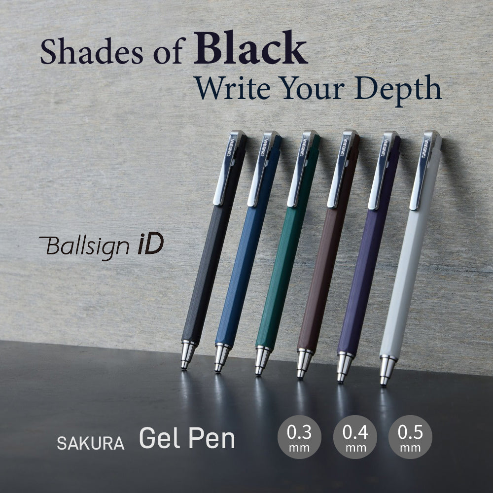 Sakura GBR20 Ballsign ID 0.4mm 0.5mm Gel Pen Ballpoint Pen Vintage Dark Ink Red Dot Design - CHL-STORE 