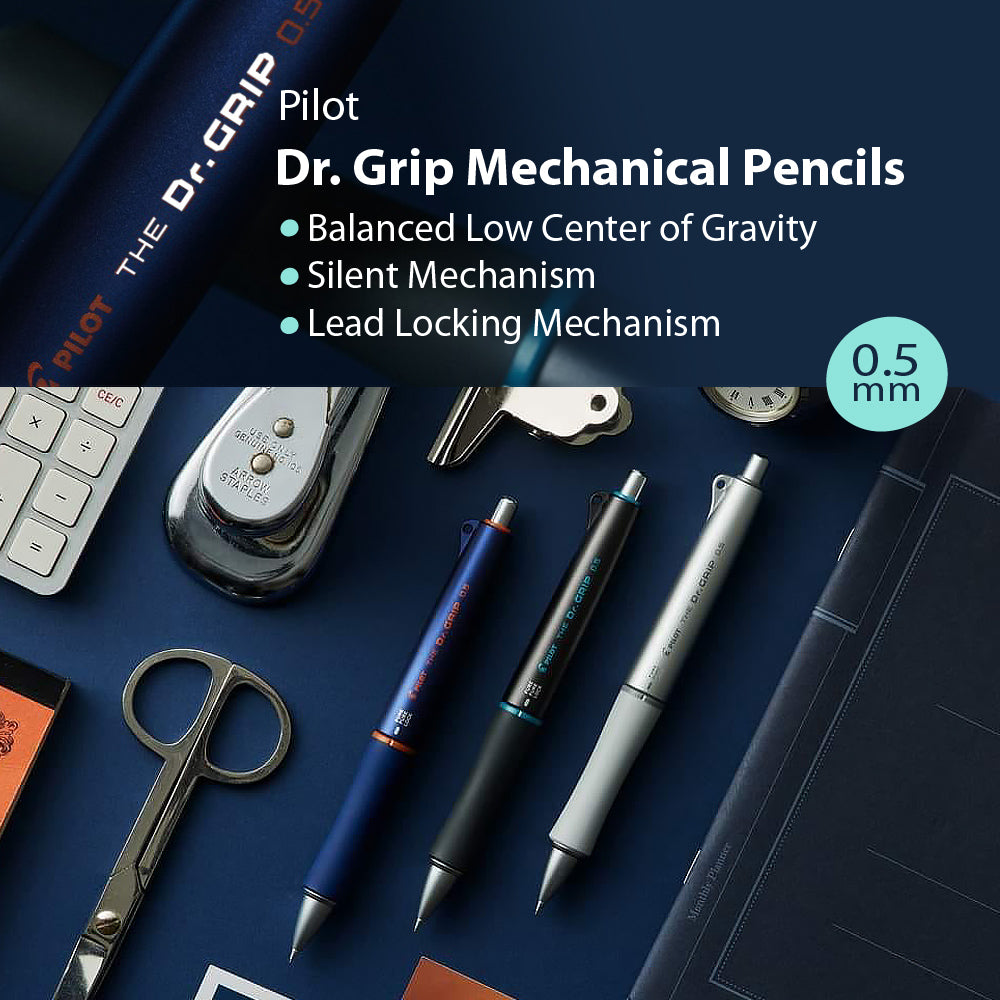 Pilot HDGL-50R 0.5mm Dr. Grip Classic Color Soft Relaxing Color HDGL-90R 0.5mm Mute Mechanical Pencil Office Study - CHL-STORE 