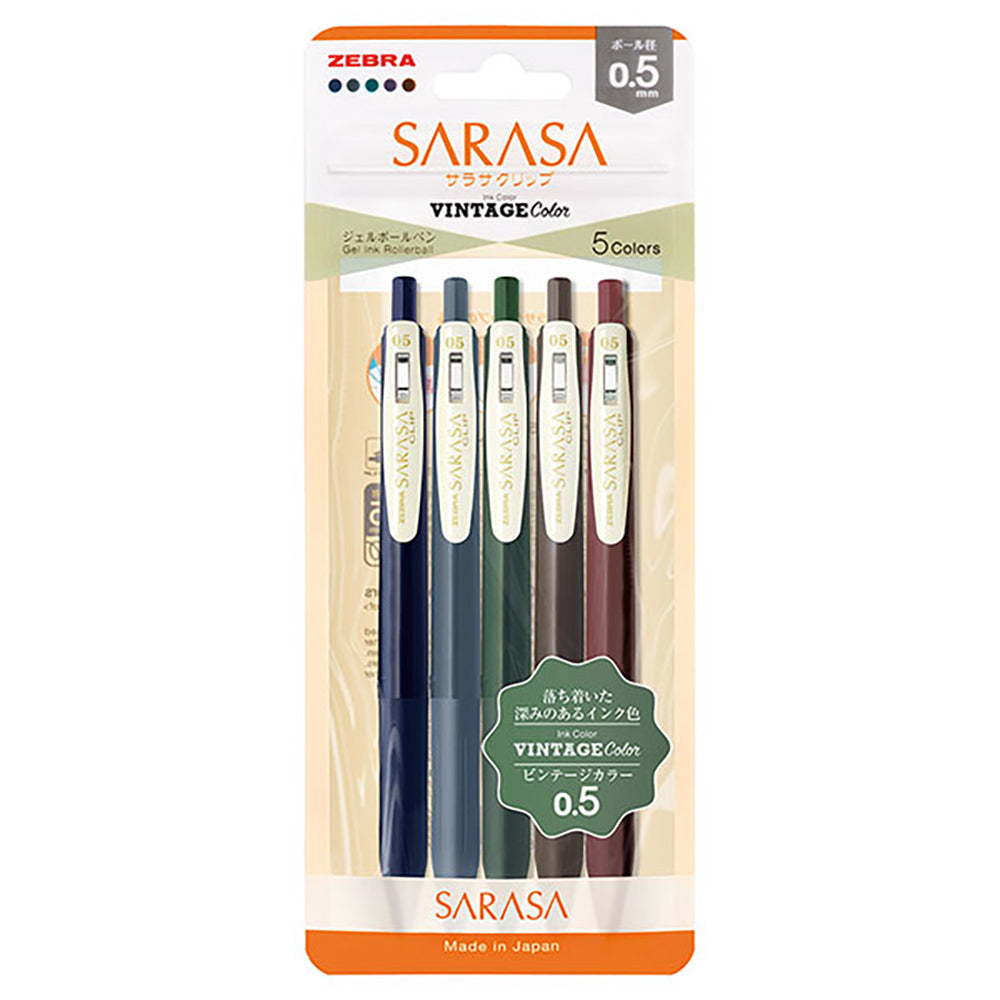 ZEBRA SARASA Vintage Color 0.5mm Vintage Color Gel Pen JJ15 - CHL-STORE 