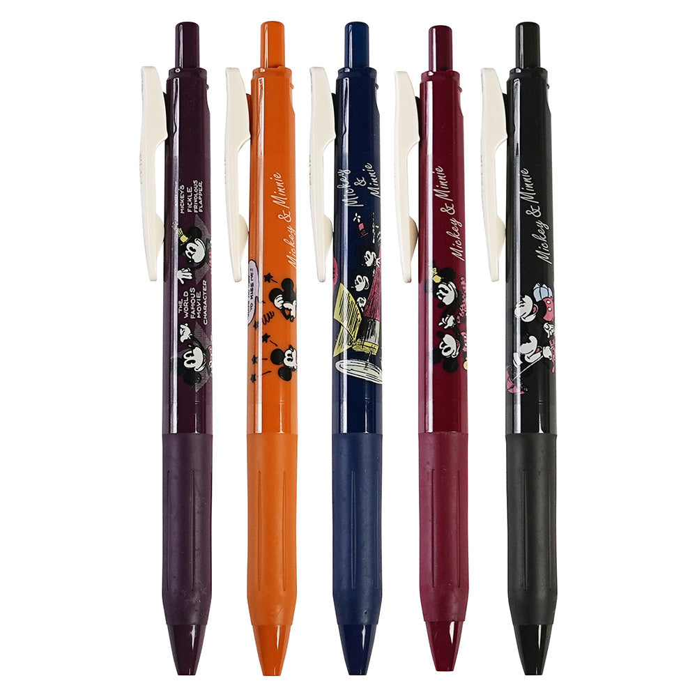 Zebra Sarasa 0.5mm Limited Disney Retro Color Gel Pen 5 Color Set Single Input Japanese Stationery Mickey and Minnie