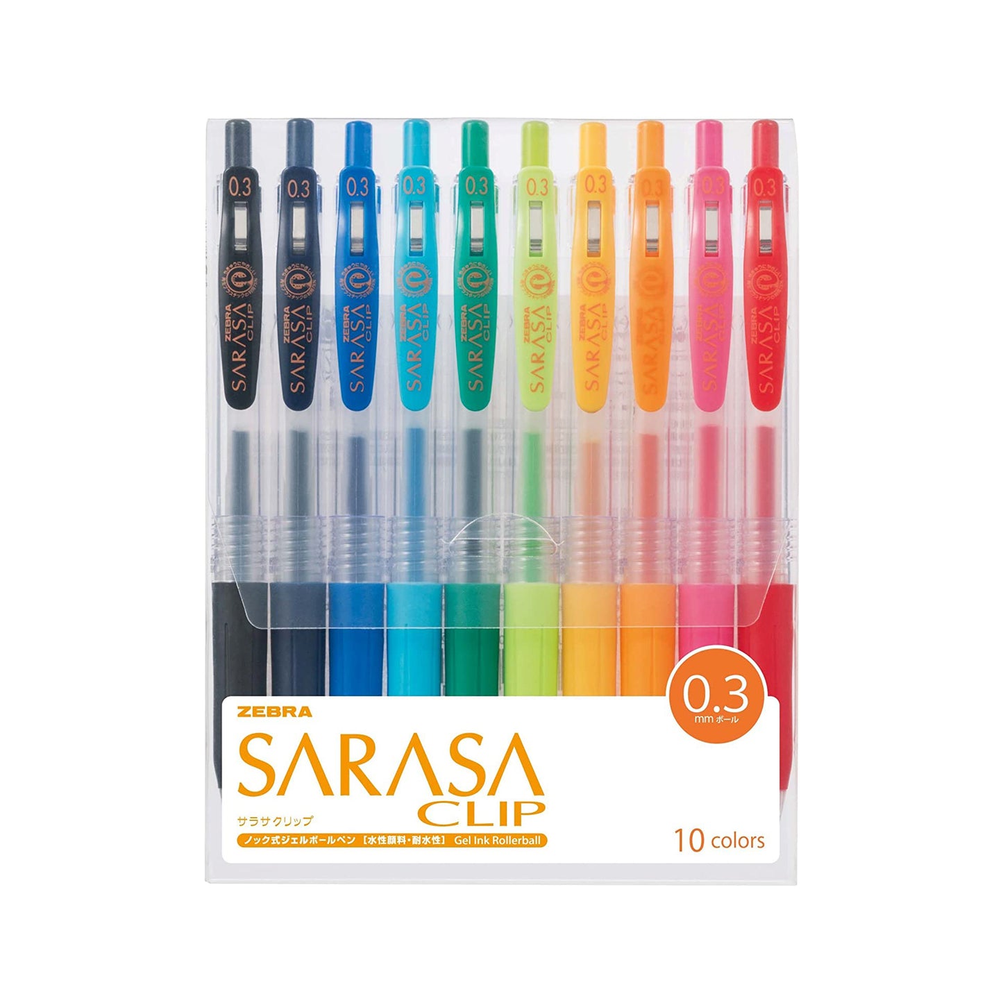 Gel pen ZEBRA SARASA CLIP JJH15 0.3mm recycled material multicolor - CHL-STORE 
