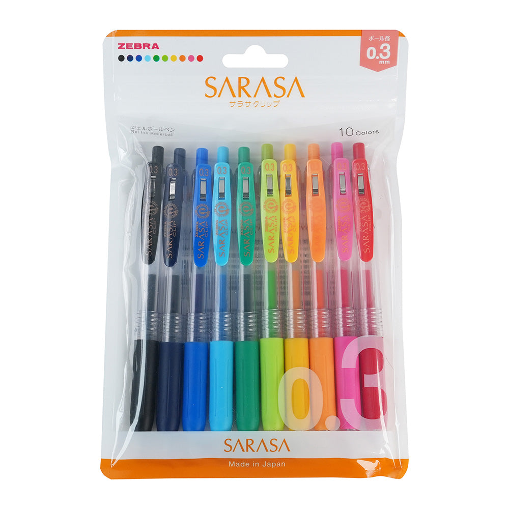 Gel pen ZEBRA SARASA CLIP JJH15 0.3mm recycled material multicolor - CHL-STORE 
