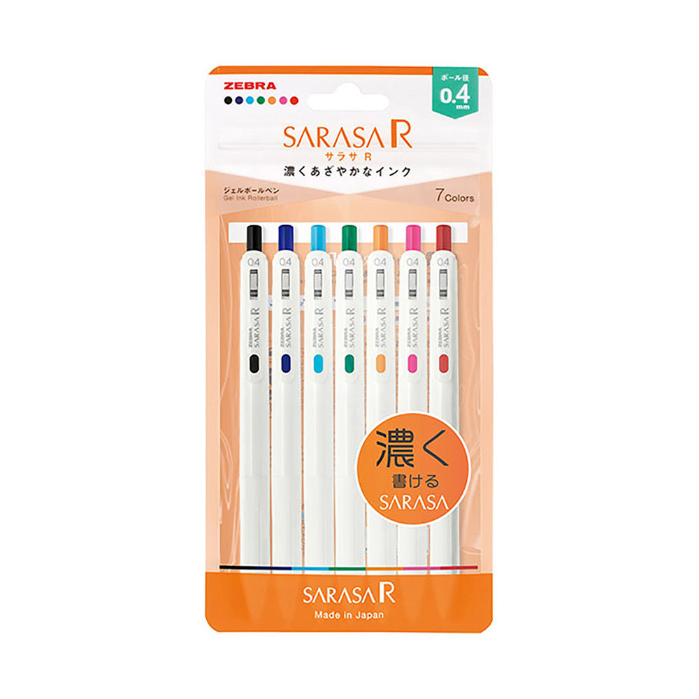 ZEBRA SARASA JJ29 0.4mm subject learning series white stick limited color gel pen 5 color set - CHL-STORE 