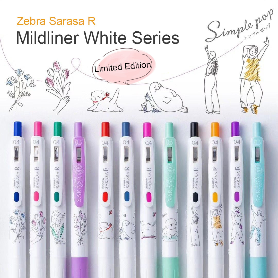 ZEBRA SARASA R JJS29 0.4MM Simple Style Series Gel Pen Single Three-in-one Group Learning Office Stationery STA-JJS29-SP - CHL-STORE 