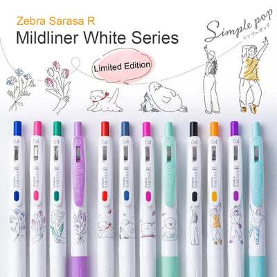 ZEBRA SARASA R JJS29 0.4MM Simple Style Series Gel Pen Single Three-in-one Group Learning Office Stationery STA-JJS29-SP - CHL-STORE 