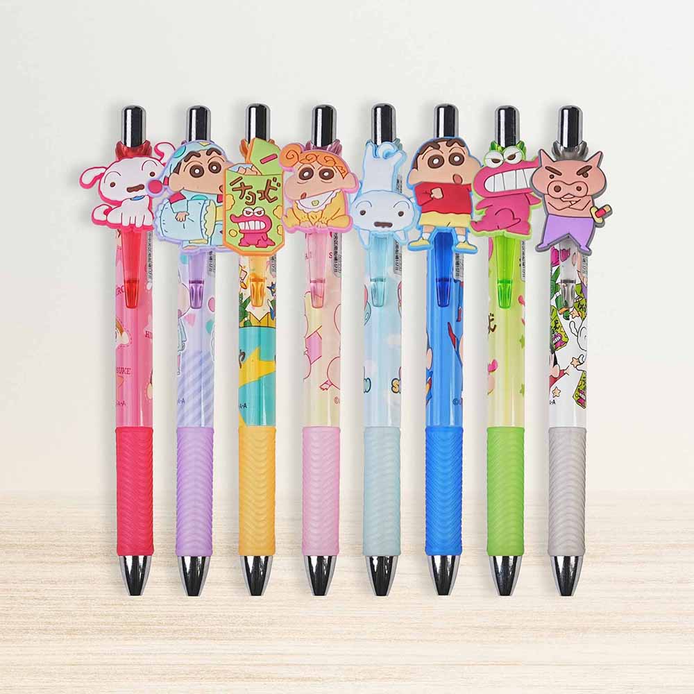 Crayon Shin-chan Character Gel Pens - 8 Vibrant Colors Collection