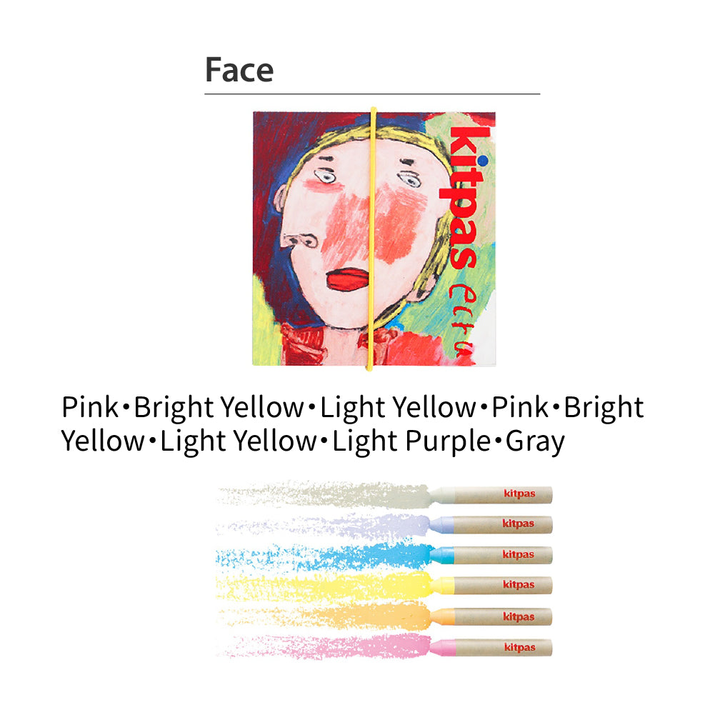 Kitpas Rice Water Crayons 6 Colors Non-toxic Children's Design Child-friendly Creative Doodling Artist ecru Super Easy Cleanup