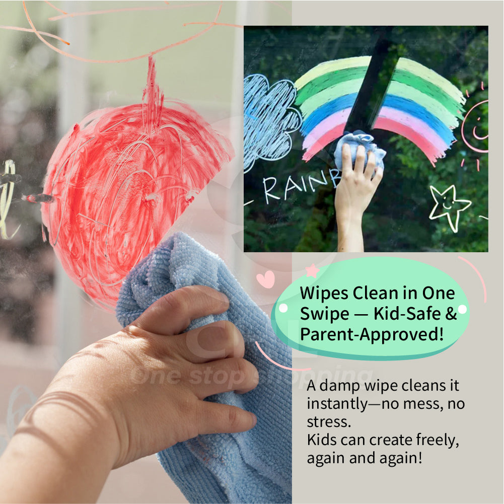 Kitpas Rice Water Crayons 6 Colors Non-toxic Children's Design Child-friendly Creative Doodling Artist ecru Super Easy Cleanup