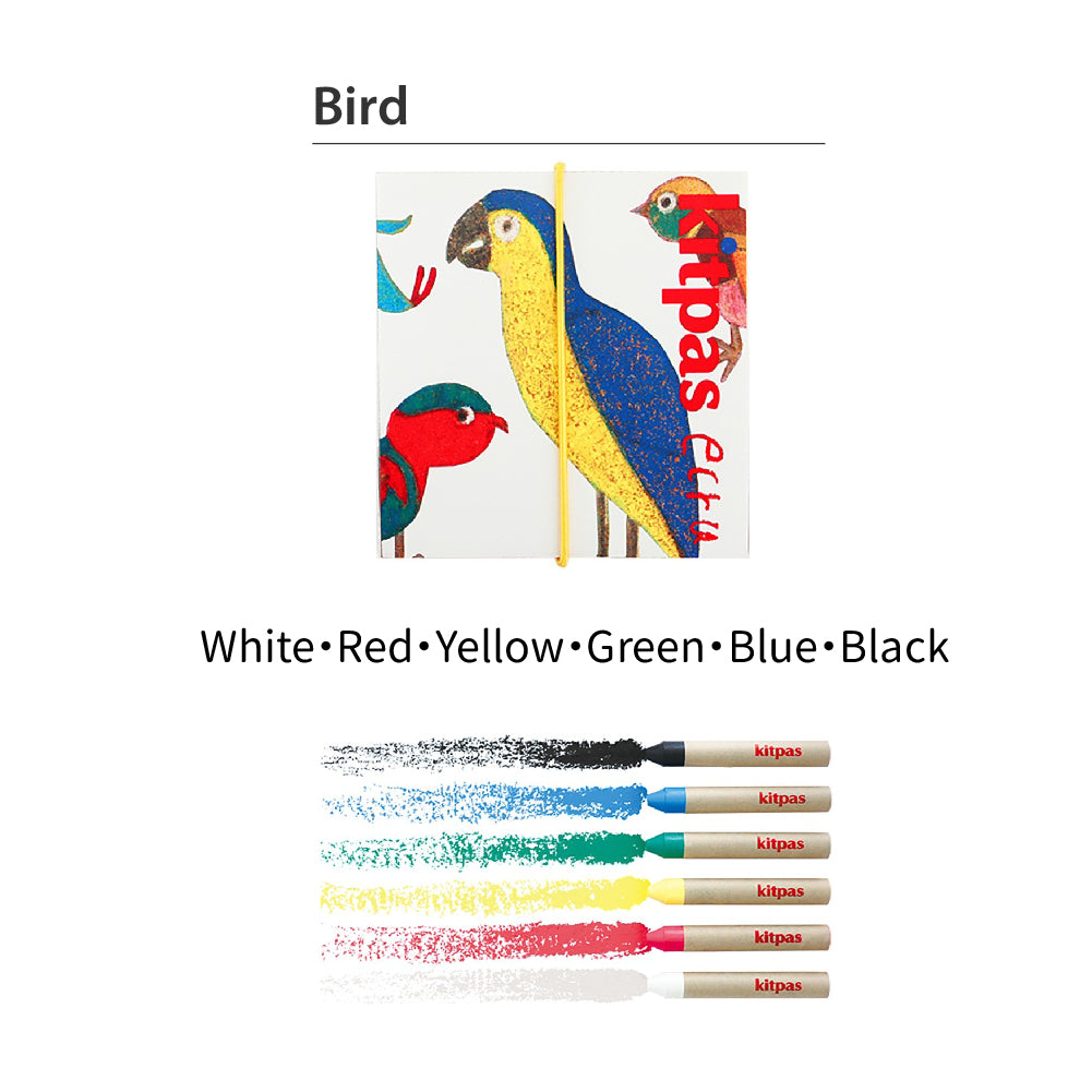 Kitpas Rice Water Crayons 6 Colors Non-toxic Children's Design Child-friendly Creative Doodling Artist ecru Super Easy Cleanup