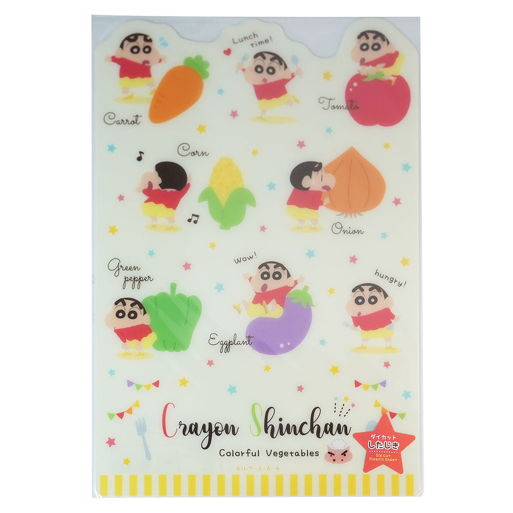 T'S FACTORY Crayon Shin-chan pad purple green yellow red school supplies children's stationery