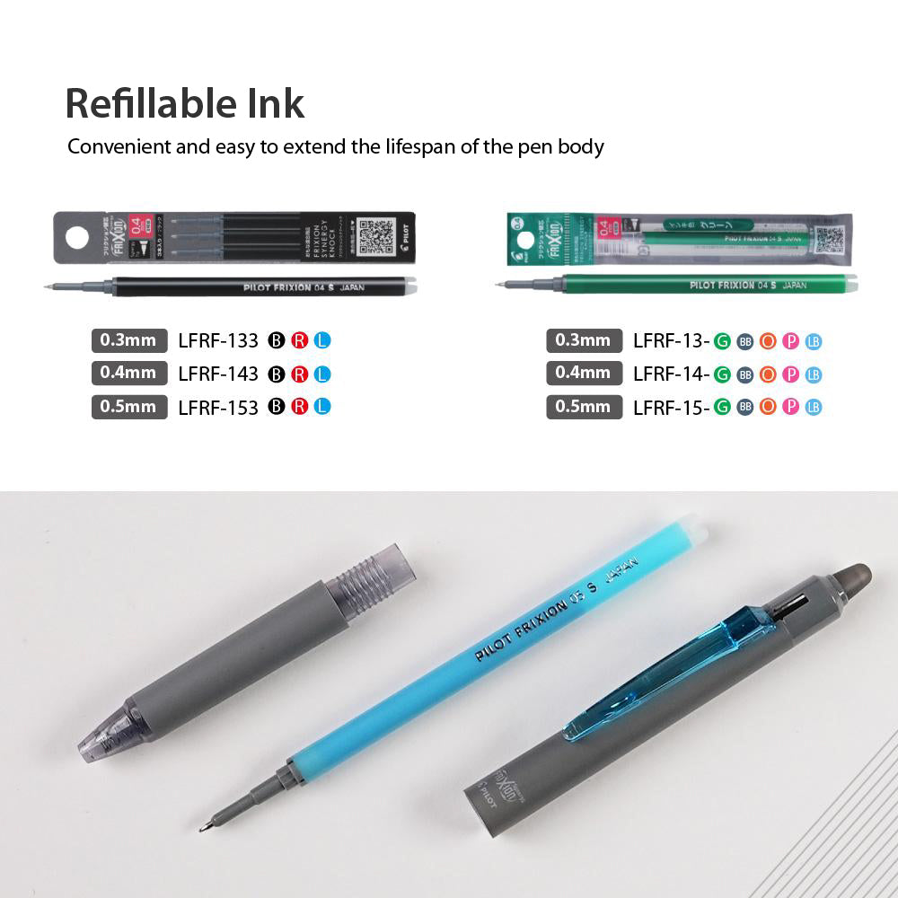 Pilot Frixion Star Story 0.4mm จำกัด การลบปากกาสามสีปากกาลบ