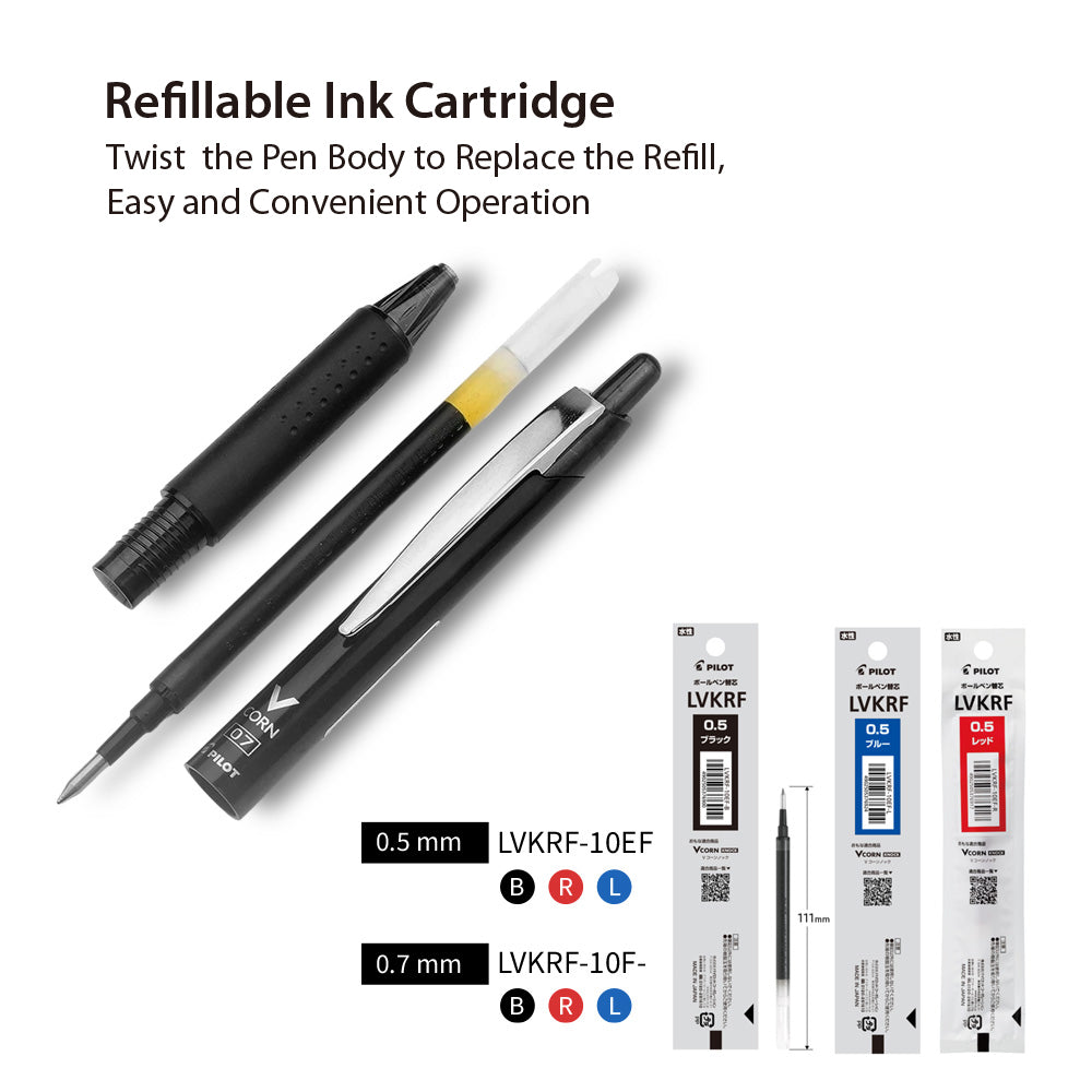 PILOT LVKN-15 BLS-VB Vcorn v corn knock Press gel pen Gel pen Ballpoint pen - CHL-STORE 
