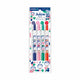 Showa note x ZEBRA NO.8602140 SARASA 0.5mm four-color set gel pen fruit flower doraemon Retro color setset