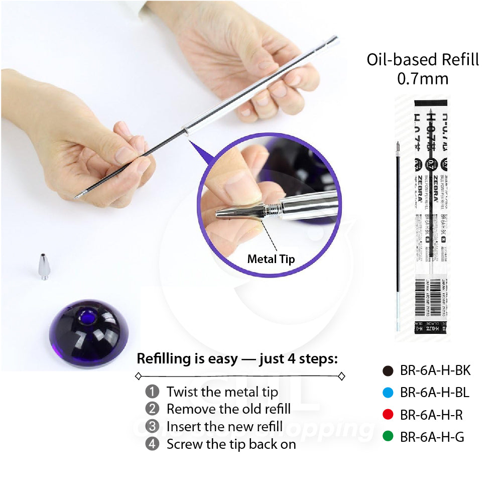 ZEBRA Floss Antibacterial Desk Ballpoint Pen with Base